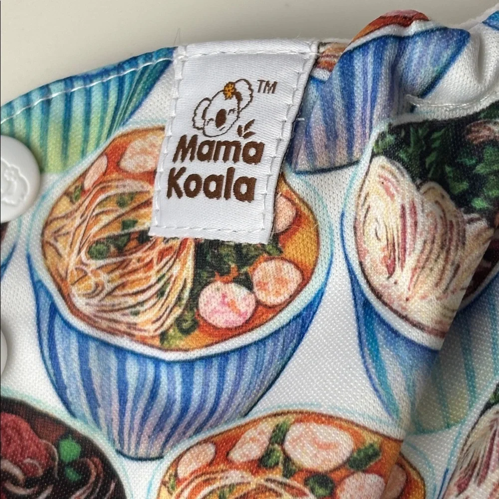 NEW Mama Koala Vibrant Noodle Print Cloth Diaper Cover with MK Insert